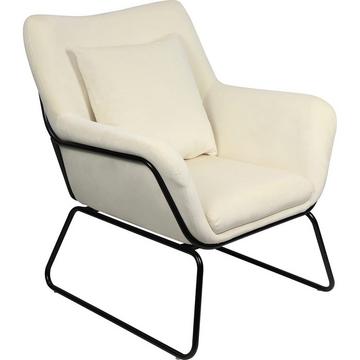 Poltrona lounge velluto velour beige