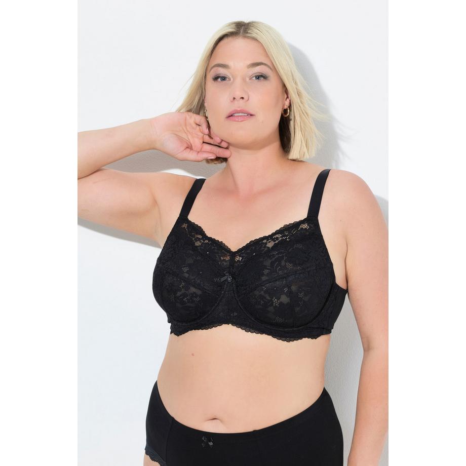 Ulla Popken Soutien-gorge à armatures dentelle bonnets souples  