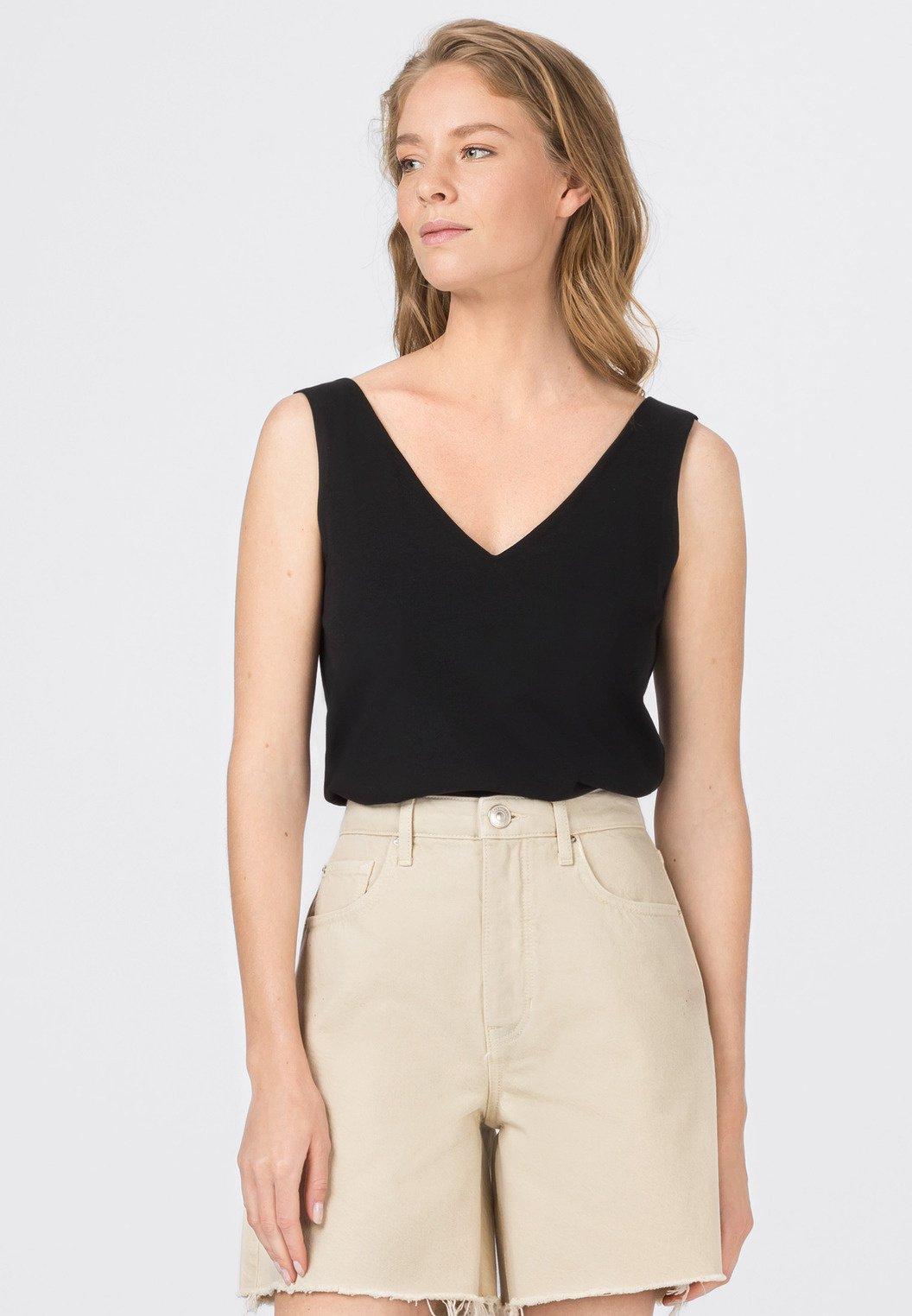 Top En Soie Hallhuber - Taille 40 - Vert élégant - Occasion En Parfait état