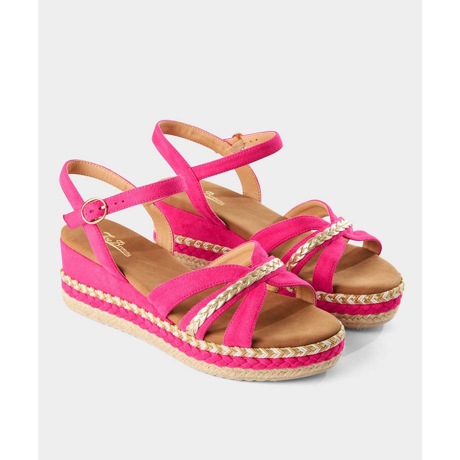 Joe Browns Keilsandalen aus Mikrosuede  