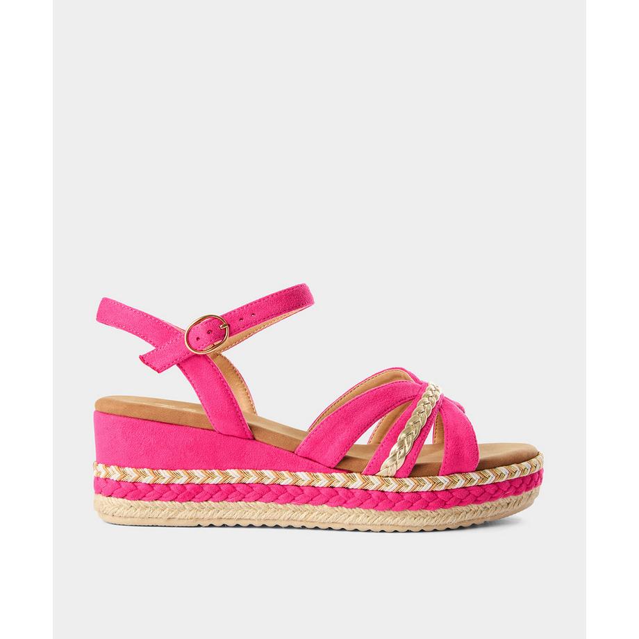 Keilsandalen aus Mikrosuede