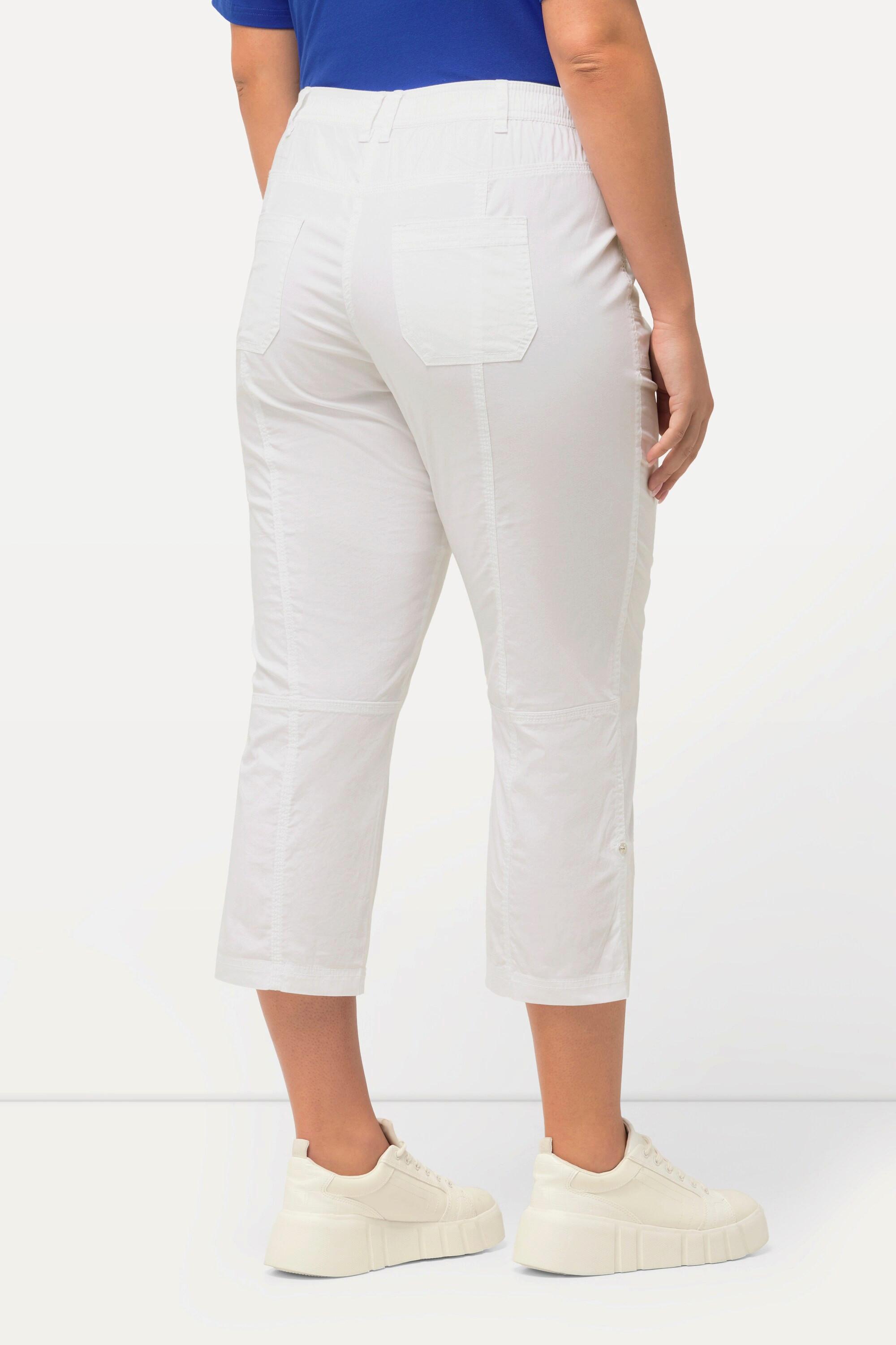 Ulla Popken  Pantalon cargo 7/8 avec attaches, taille confortable 