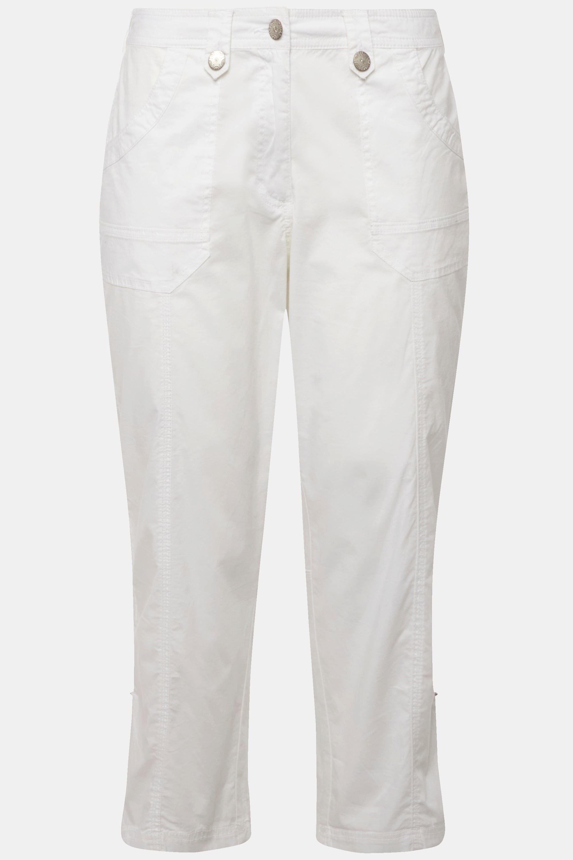 Ulla Popken  Pantalon cargo 7/8 avec attaches, taille confortable 