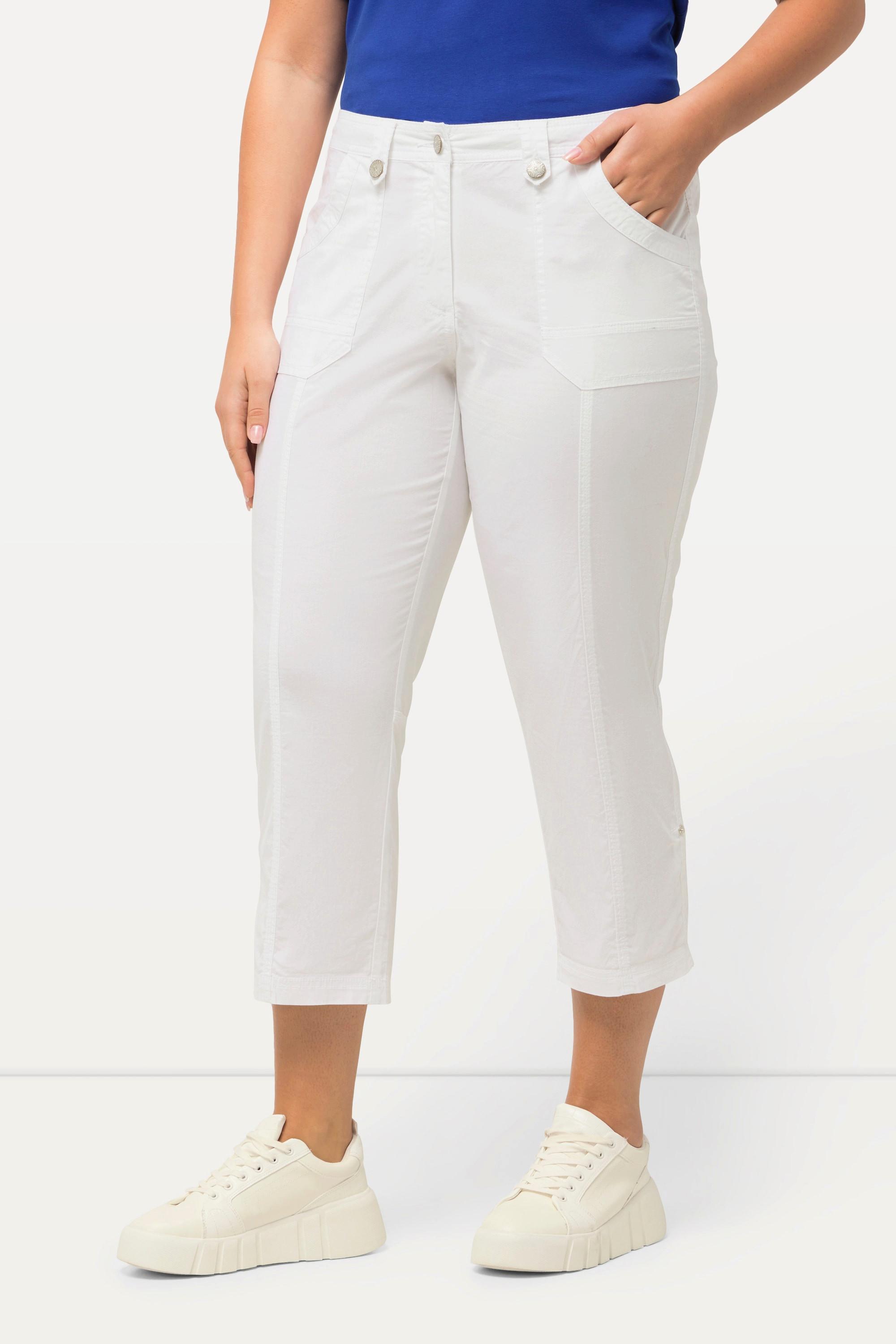 Ulla Popken  Pantalon cargo 7/8 avec attaches, taille confortable 