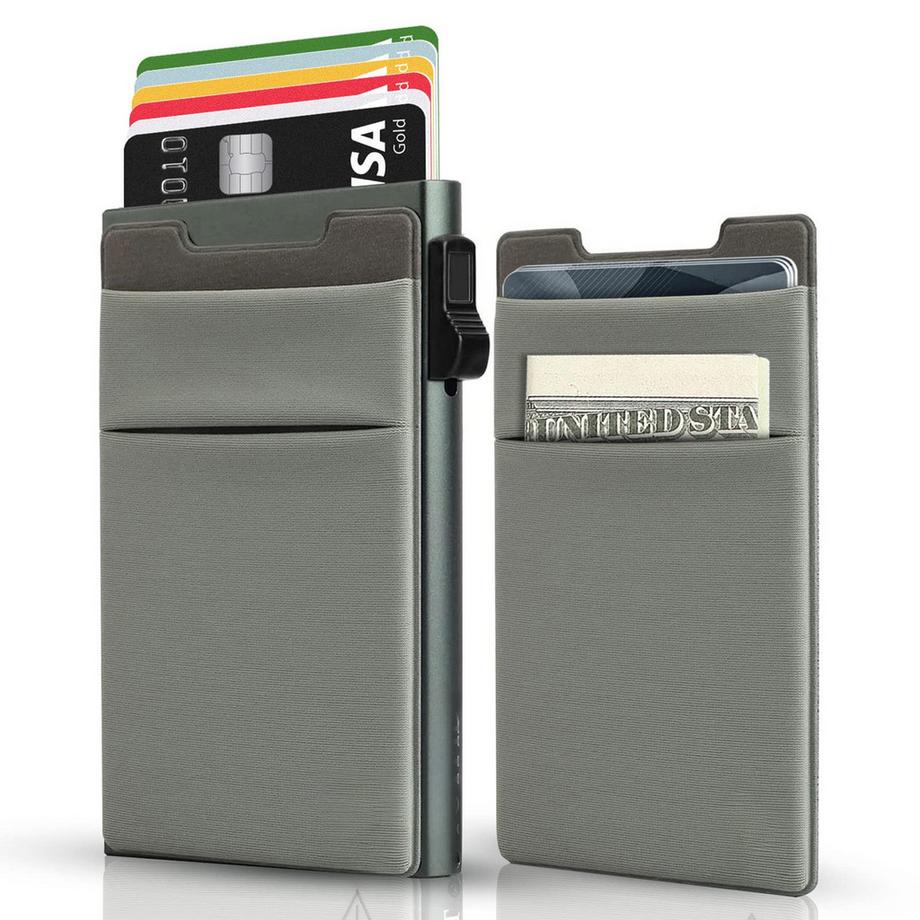 Only-bags.store Minimalistische Pop Up Brieftasche RFID Schutz Kartenhalter Münzfach  