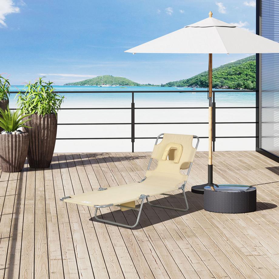 Outsunny chaise longue de jardin  