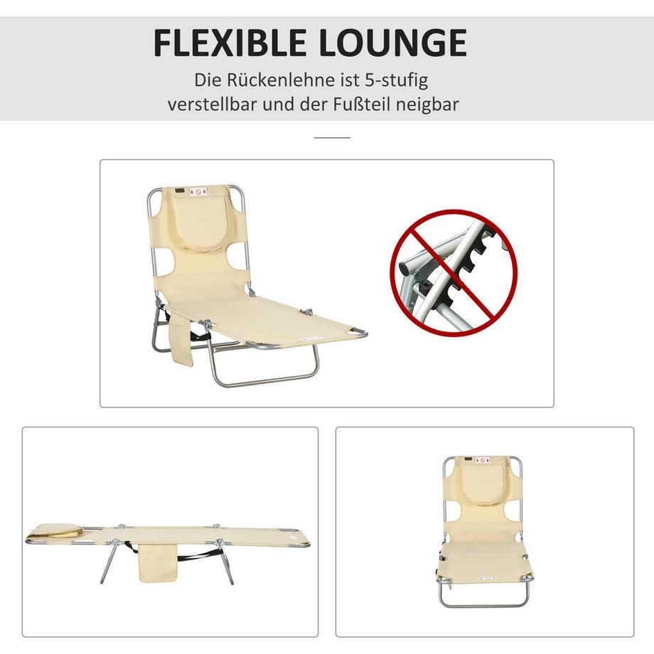 Outsunny chaise longue de jardin  