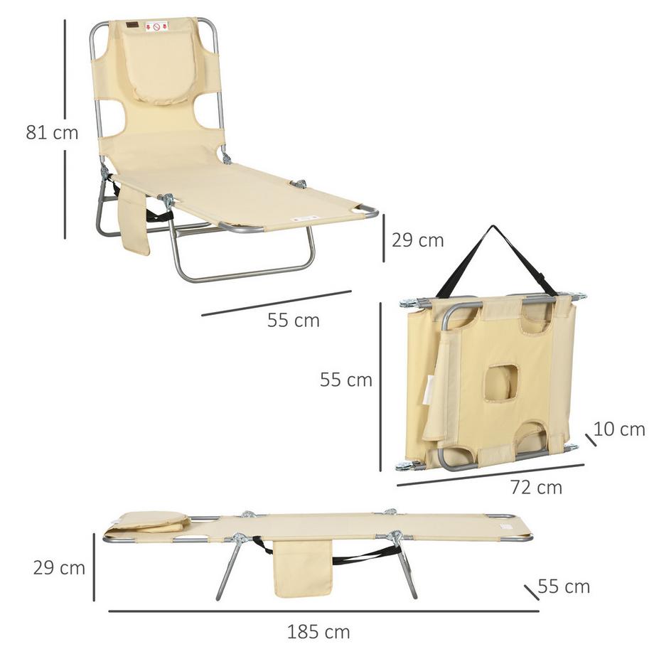 Outsunny chaise longue de jardin  