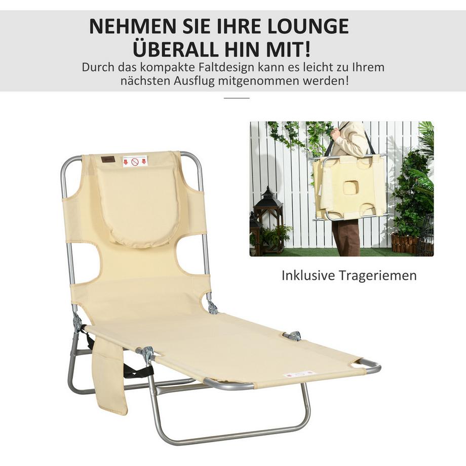 Outsunny chaise longue de jardin  