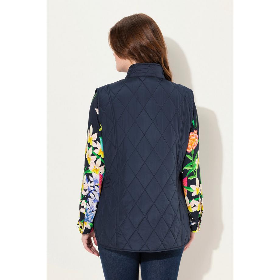 Ulla Popken Steppweste Wasserabweisend Fasanen Futter Ärmellos  