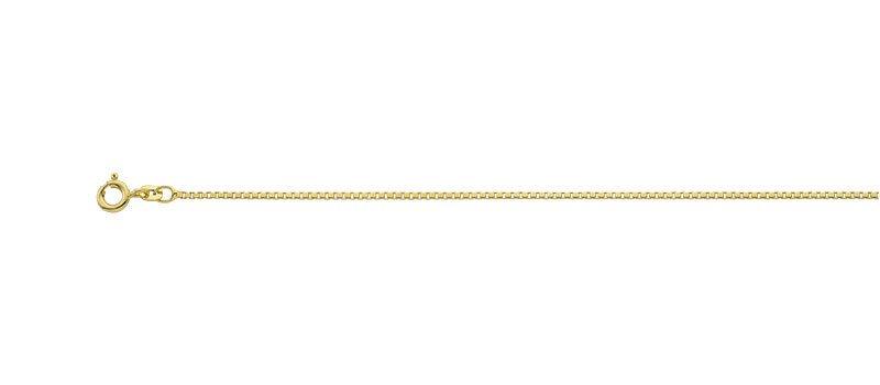 MUAU Schmuck  Collier Venezianer Gelbgold 585, 1.1mm, 70cm 