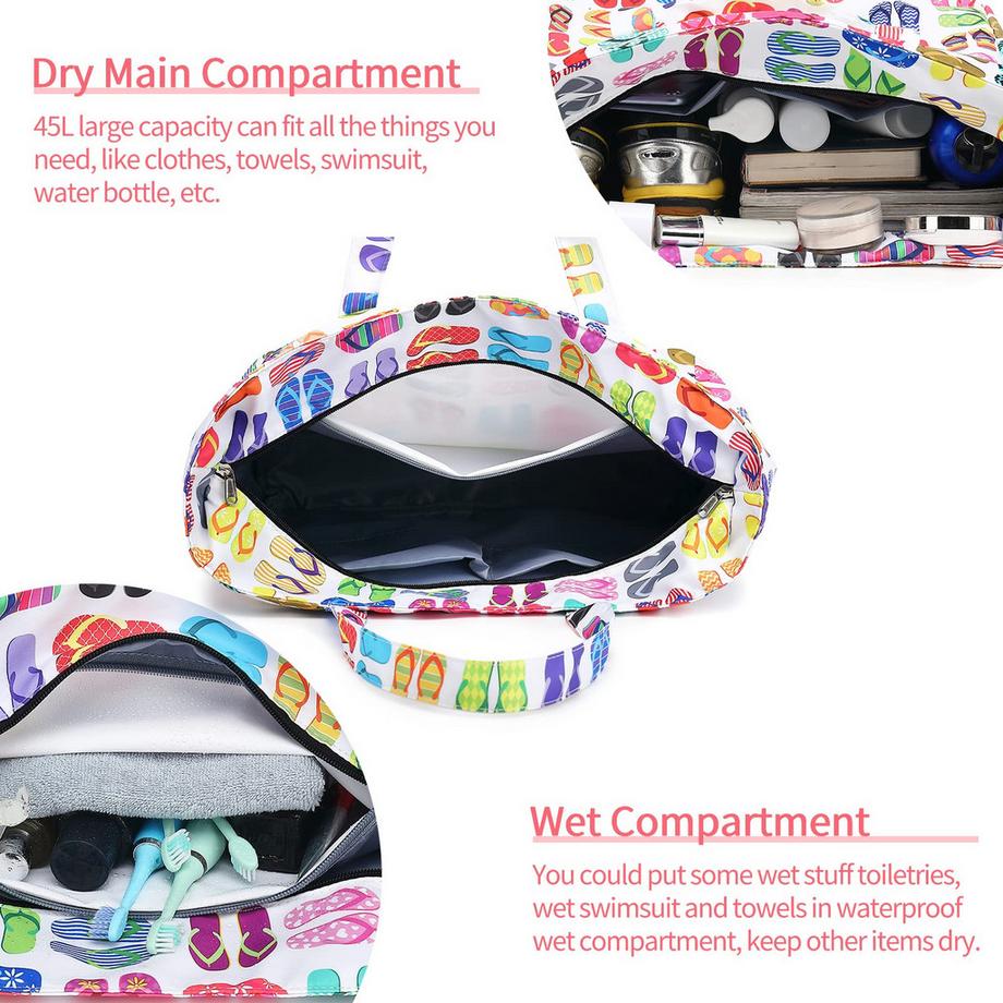 Only-bags.store Große Strandtasche mit Reißverschluss  