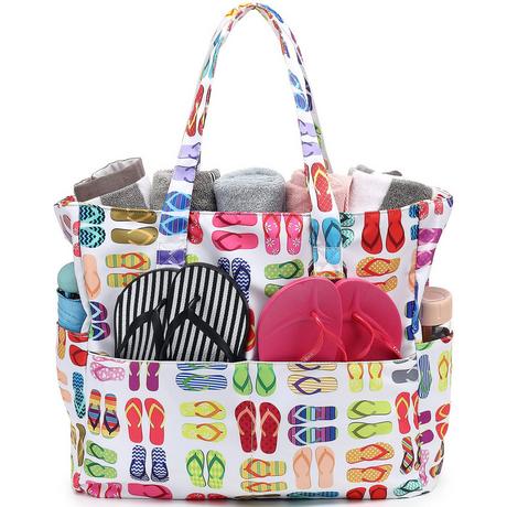 Only-bags.store Große Strandtasche mit Reißverschluss  