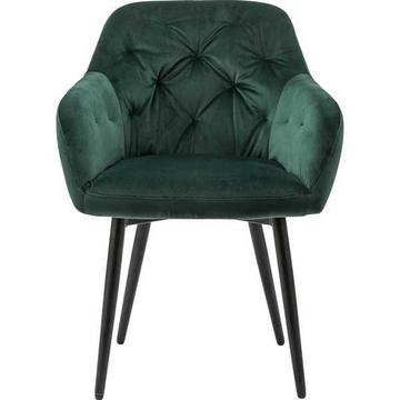 Fauteuil velours vert