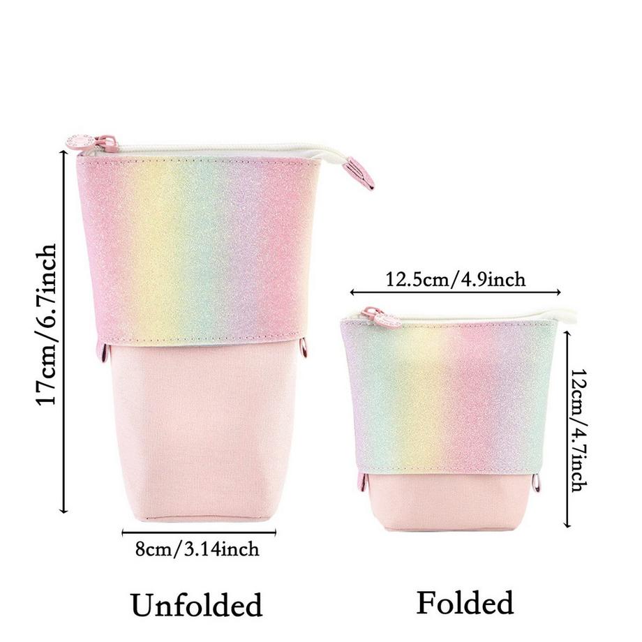 Only-bags.store  Federmäppchen mit Reißverschluss, 2-in-1-Mäppchen und Stifthalter 