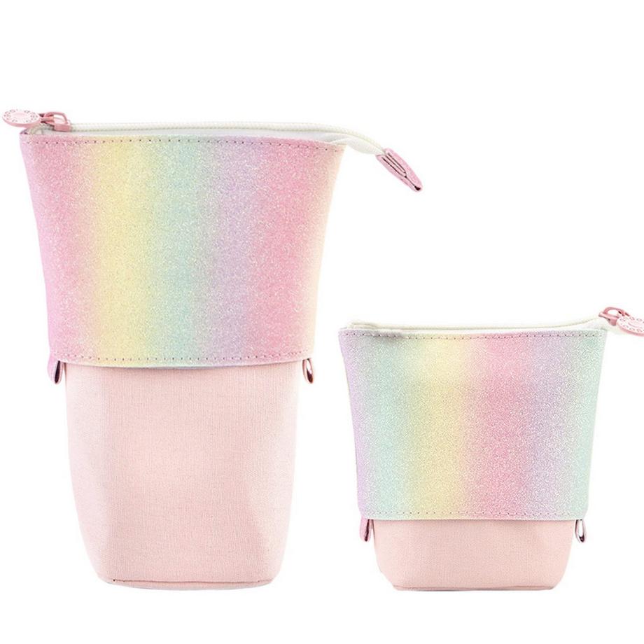 Only-bags.store  Federmäppchen mit Reißverschluss, 2-in-1-Mäppchen und Stifthalter 