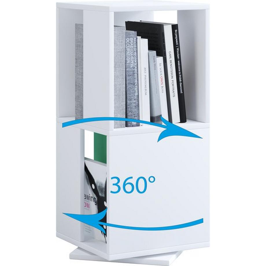 VCM Holz Stand Regal Büroregal Aktenregal Bücherregal drehbar Rondell Stifta L  