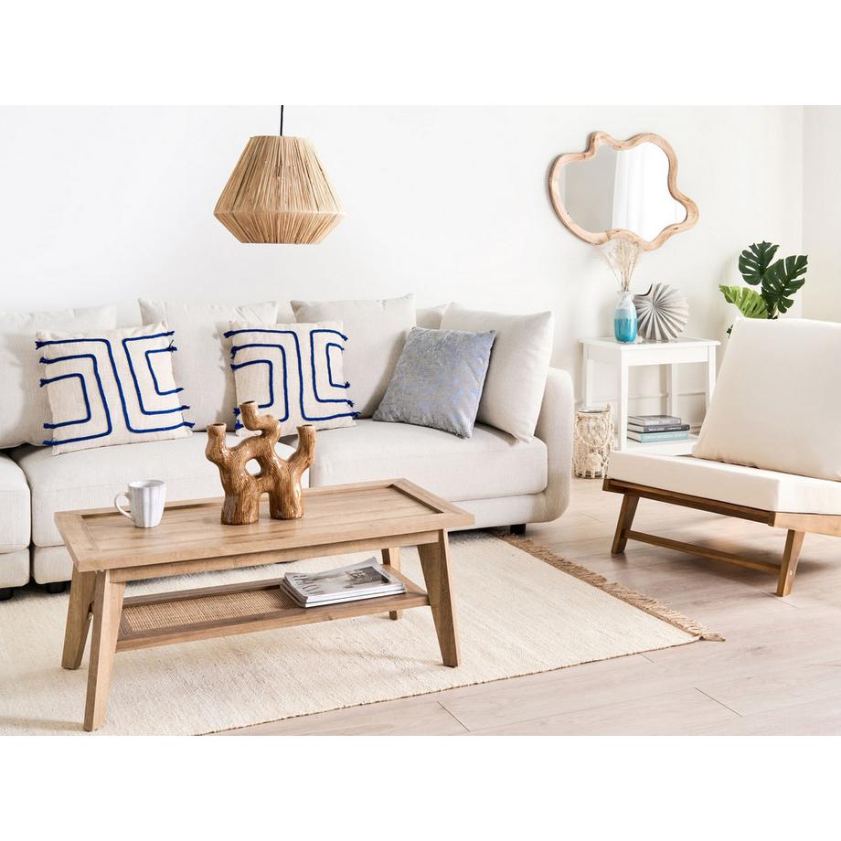 Beliani Dekokissen 2er Set aus Polyester Modern WISTERIA  