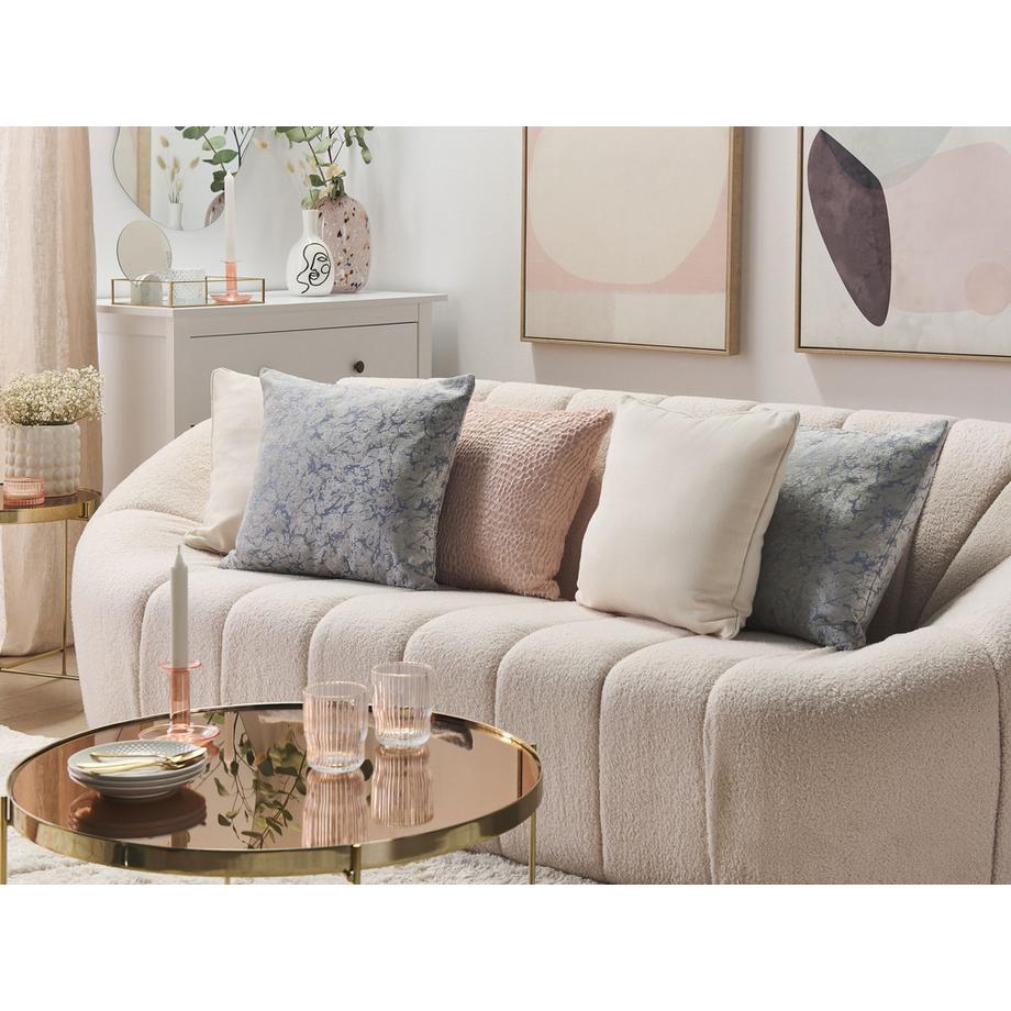 Beliani Dekokissen 2er Set aus Polyester Modern WISTERIA  