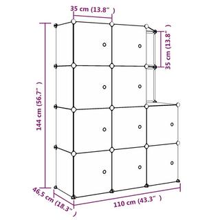 VidaXL Armoire de rangement polypropylène  