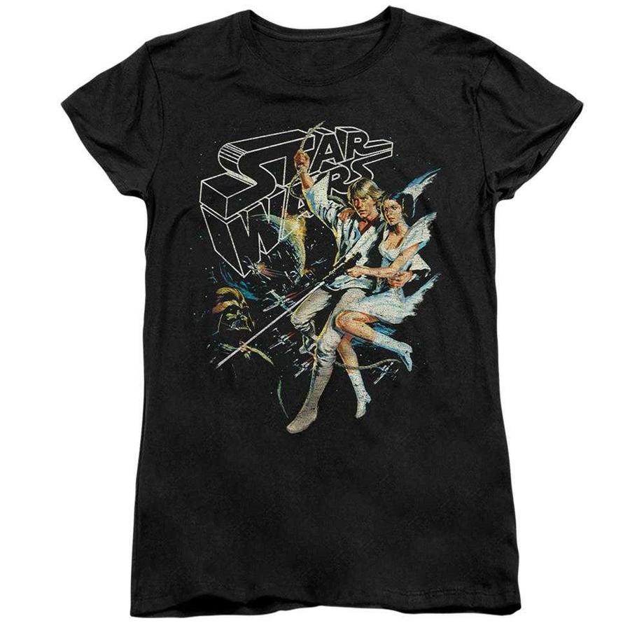 T-ShirtMotif Luke Et Leia Motiftyle Rétro