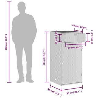 VidaXL Gartenschrank poly-rattan  