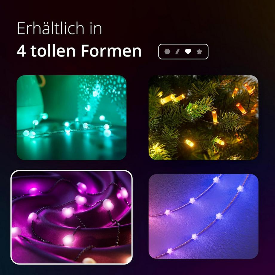 twinkly CANDIES mit 200 herzförmigen RGB LEDs  