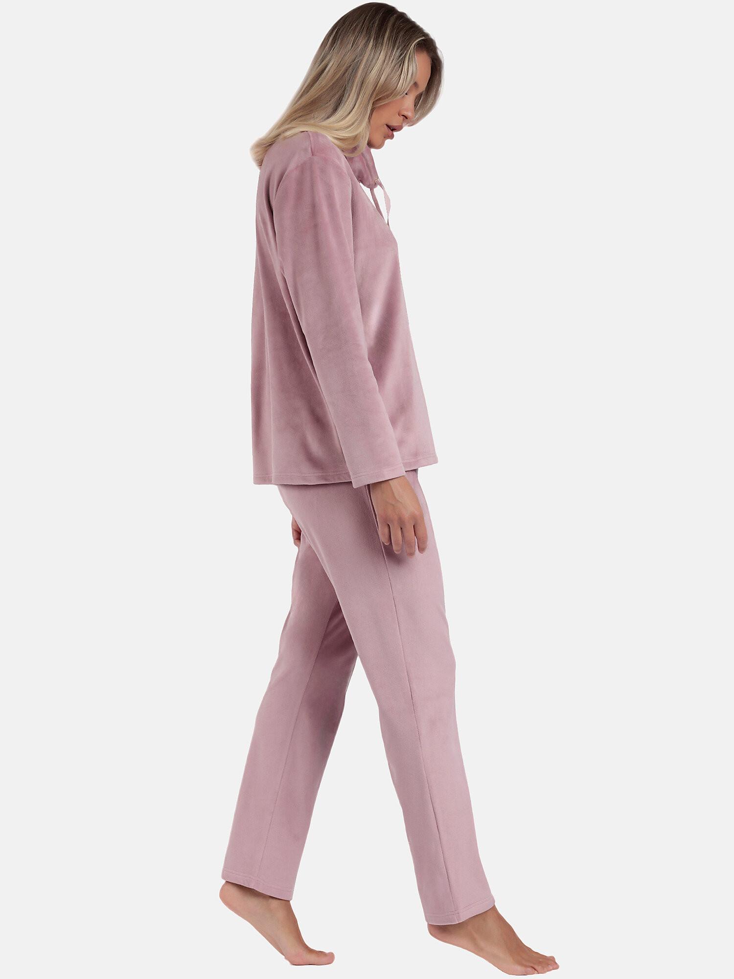 Admas  Pyjama velours pantalon sweat à col montant Luxury Velvet 