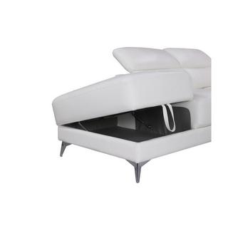 LINEA SOFA Divano angolare relax elettrico in pelle Avorio Angolo a sinistra PASCALINE  