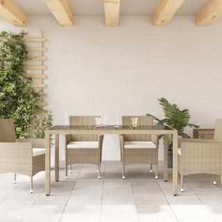 VidaXL Table de jardin rotin synthétique  