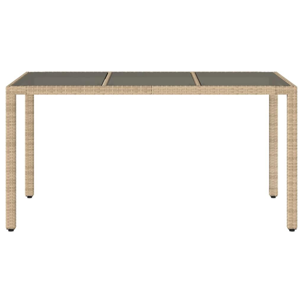 VidaXL Table de jardin rotin synthétique  