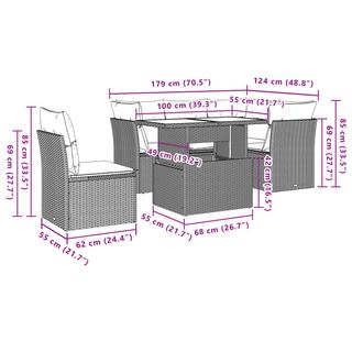 VidaXL Garten sofagarnitur poly-rattan  