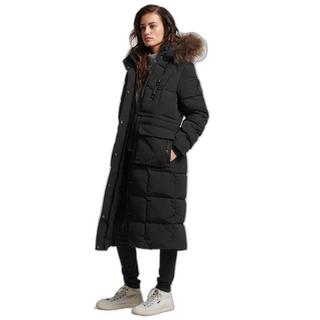 Superdry  doudoune longue bordée fausse fourrure everest 