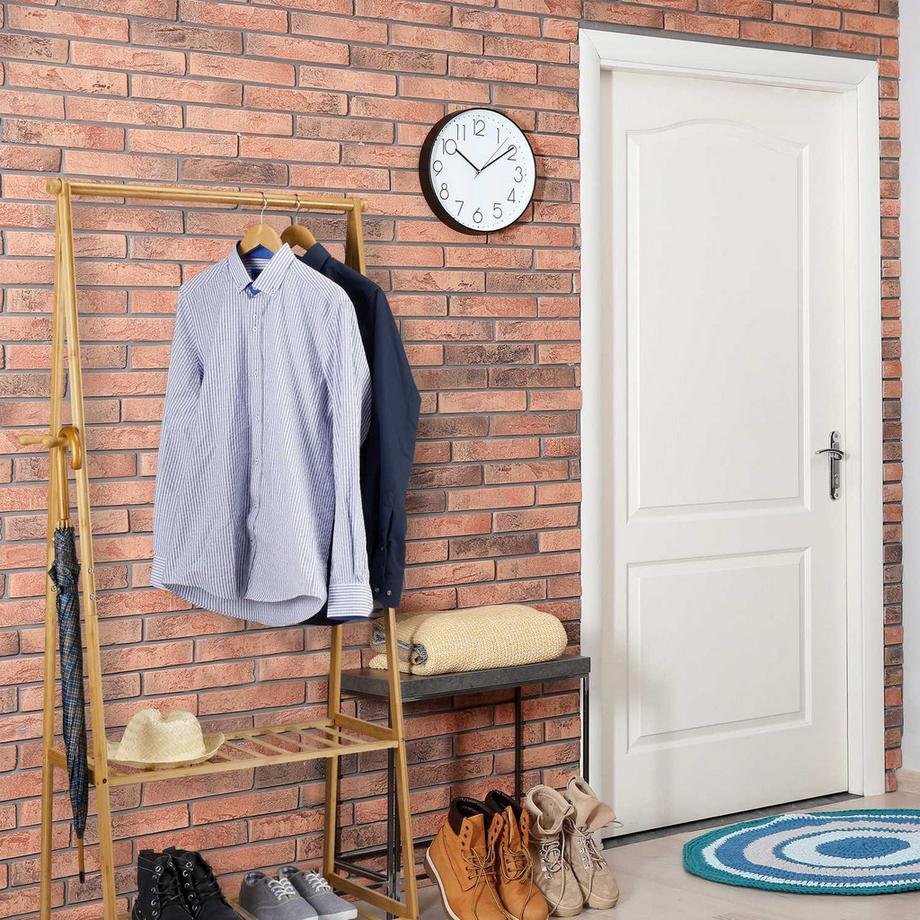 B2X  Bambus-Kleiderständer auf Rädern groß 