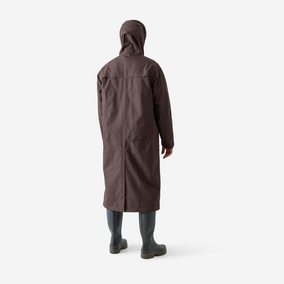 SOLOGNAC  Langer wasserdichter Jagdmantel 500 kakaobraun 