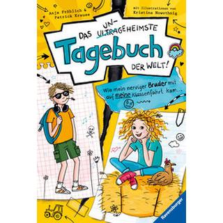 Das ungeheimste Tagebuch der Welt!, Band 3: Wie mein nerviger Bruder mit auf meine Klassenfahrt kam ... (Comic-Roman aus zwei Perspektiven für Kinder ab 10 Jahren) Fröhlich, Anja; Krause, Patrick; Nowothnig, Kristina (Illustrationen); Nowothnig, Kristina (Umschlaggestaltung) Gebundene Ausgabe 