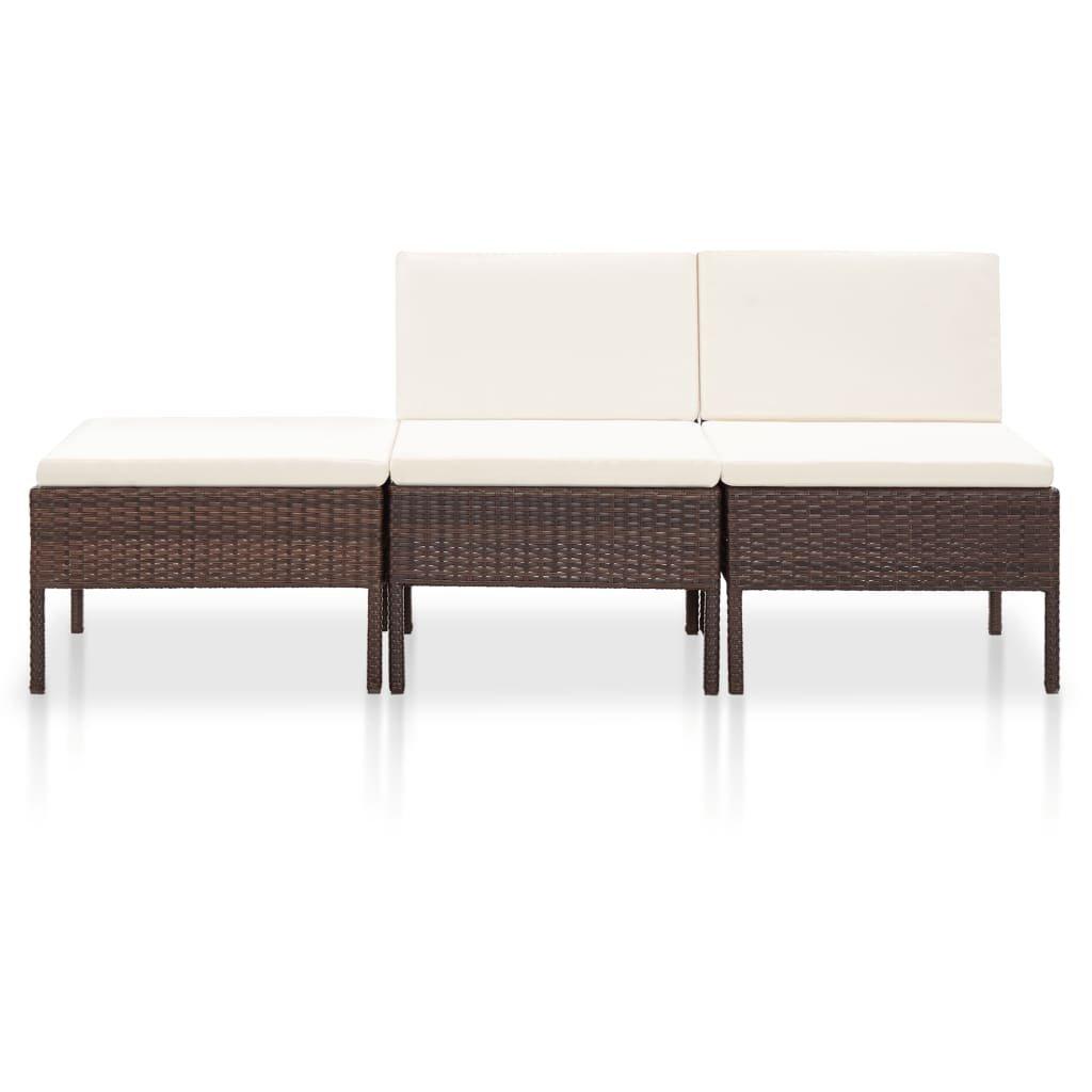 VidaXL Gartensofa-set poly-rattan  