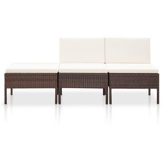 VidaXL Gartensofa-set poly-rattan  