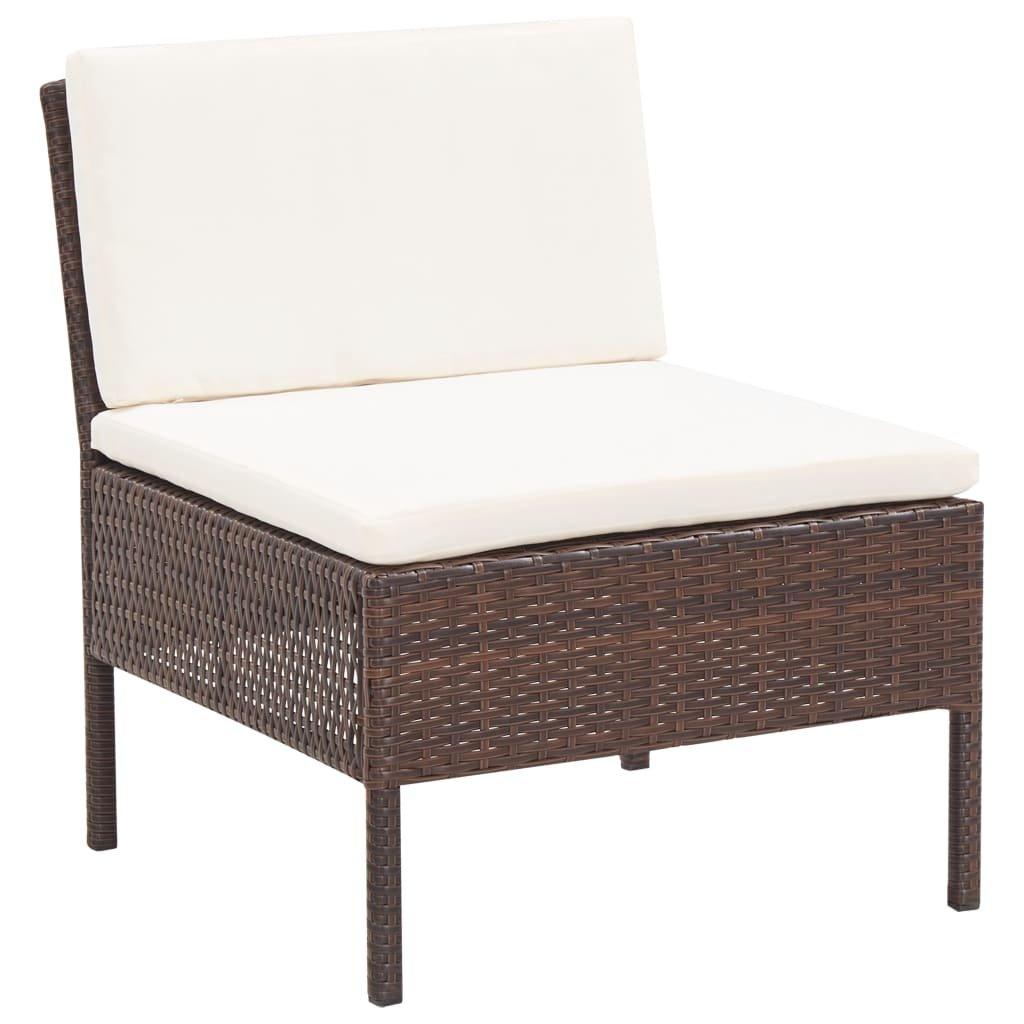 VidaXL Gartensofa-set poly-rattan  