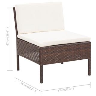 VidaXL Gartensofa-set poly-rattan  