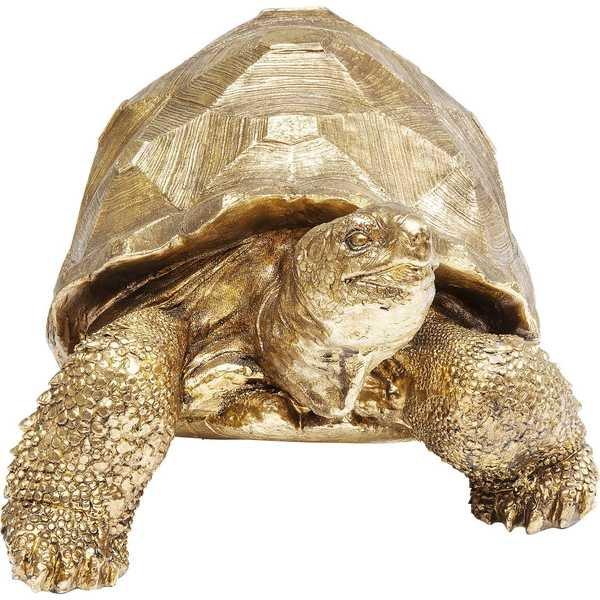 KARE Design Figurine déco Tortue dorée moyenne  