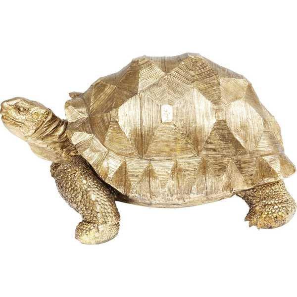 KARE Design Figurine déco Tortue dorée moyenne  