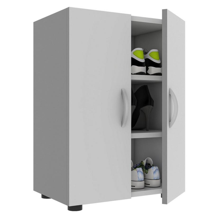 Bois Grande armoire à chaussures Commode à chaussures Étagère à chaussures Bottes Grande Ulas 3 compartiments