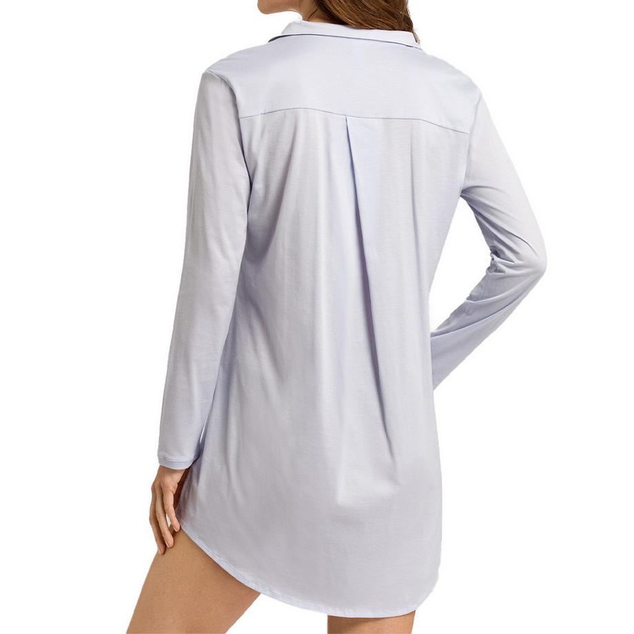 HANRO Cotton Deluxe Chemise de Nuit Manches Longues  