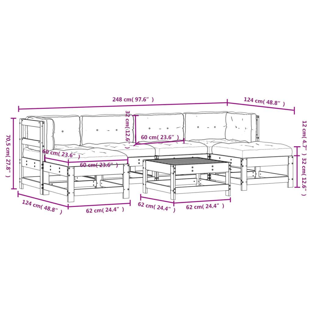 VidaXL Garten lounge set holz  