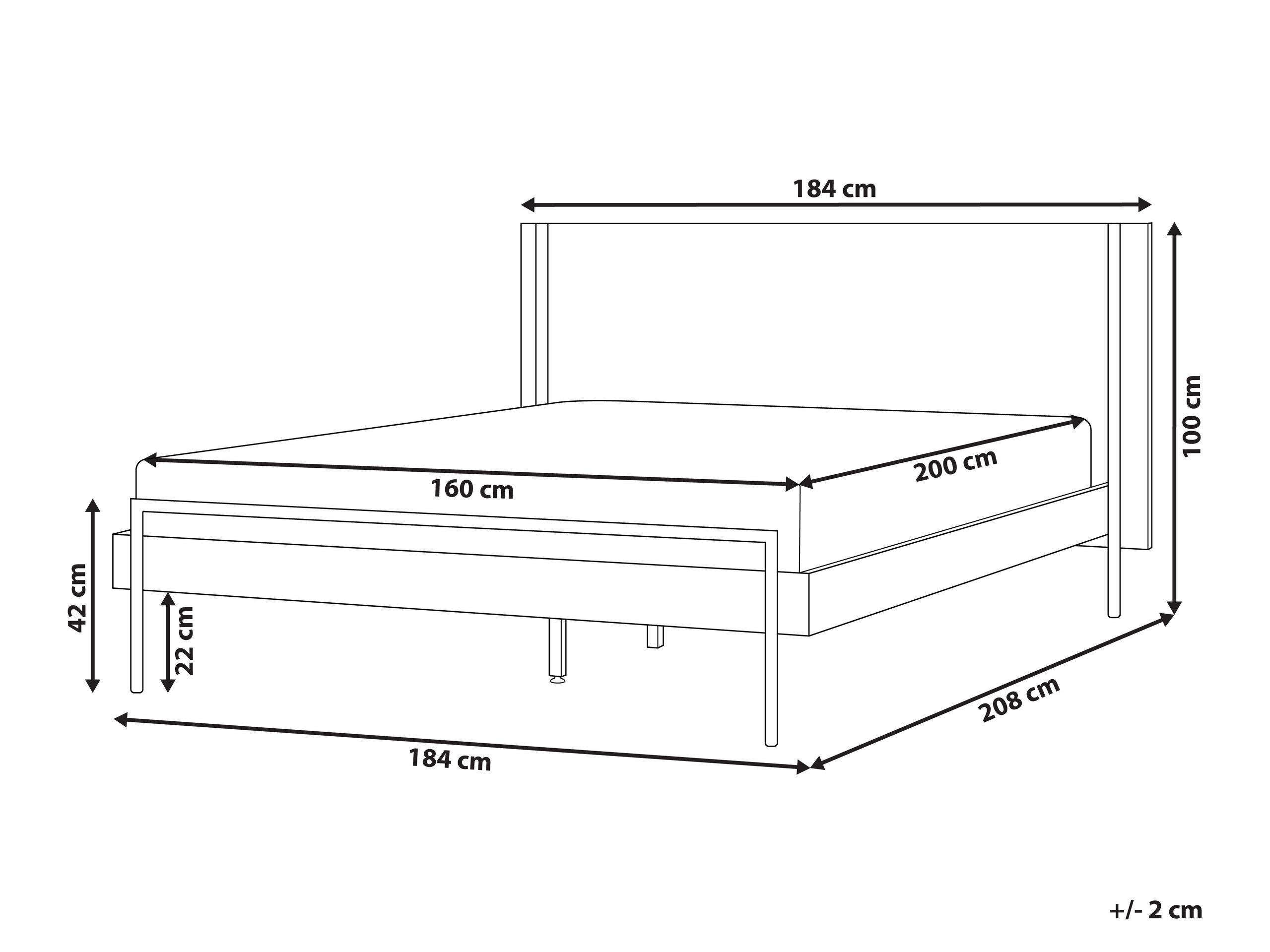 Beliani Bett mit Lattenrost aus MDF-Platte Modern LIBERMONT  