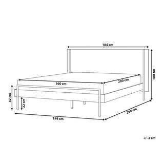 Beliani Bett mit Lattenrost aus MDF-Platte Modern LIBERMONT  