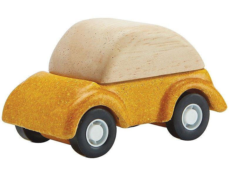 Plan Toys  Voiture jaune en bois Plan Toys 