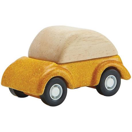 Plan Toys  Voiture jaune en bois Plan Toys 