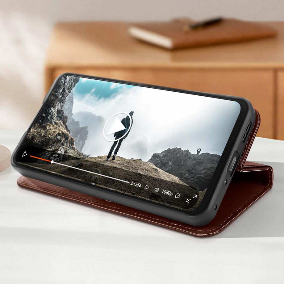Avizar  Custodia a libro per OnePlus Nord CE5 Design vintage con funzione supporto video 